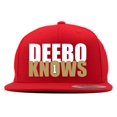 thumbnail image 1 of Snapback Red San Francisco Deebo Samuel Deebo Knows Logo Hat, 1 of 4