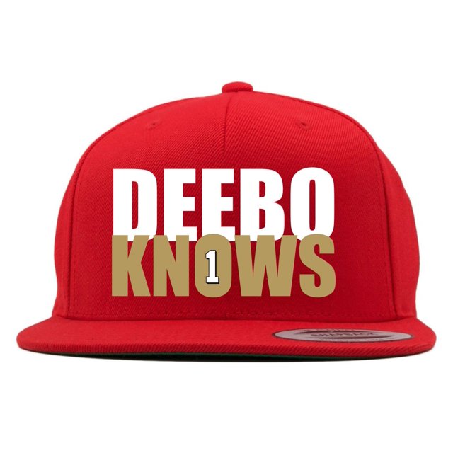 Snapback Red San Francisco Deebo Samuel Deebo Knows Logo Hat