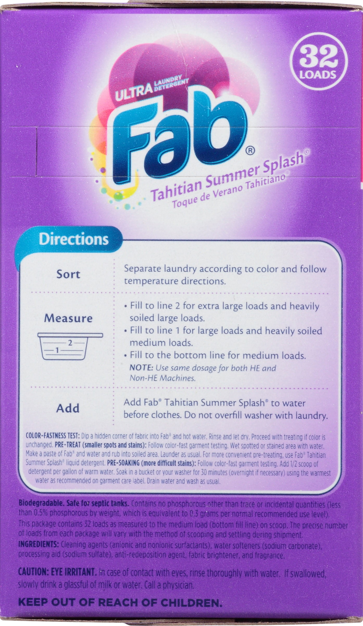 fab laundry powder
