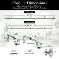 thumbnail image 2 of MERIVILLE 1" Single Curtain Rod Set, Adjustable 48–84 Inches, Prima Finials, Satin Nickel, 2 of 9