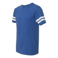 thumbnail image 3 of LAT Men's Fine Jersey Crew Neck Short Sleeve Football Tee (Vintage Royal/Blended White, XXX-Large), 3 of 4