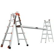 Little Giant Ladders Velocity 22-ft Multi-Position Aluminum Ladder with Wheels
