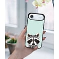 thumbnail image 5 of WIRESTER Shockproof Soft Rubber Cover Case for Apple iPhone 17 Air 6.6" 2025, Raccoon On Aero Blue Background, 5 of 5