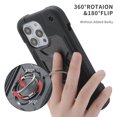 thumbnail image 5 of TECH CIRCLE Case for iPhone 14 Pro Max - Shockproof Kickstand Case with Phone Ring Holder, Black, 5 of 6
