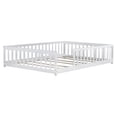 thumbnail image 5 of Bellemave Full Size Montessori Bed Frame with Slats and Rails, Solid Wood Full Floor Bed for Kids/Boys/Girls, No Box Spring Needed (White), 5 of 6