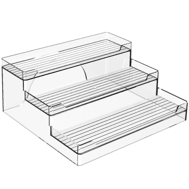 Estantes escalonados para armarios: almacenamiento de despensa de cocina Frees Tanding para latas, frascos y latas: para exhibidores de despensas