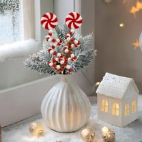 XYAIYT Candy Cane Picks with Bells Christmas Tree Christmas Decorations Long Lasting Bendable with Lollipop and Jingle Accents for Trees Garlands Tables Vases Bring Holiday 7.1in Red