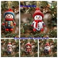 thumbnail image 2 of Colgante de árbol de Navidad con muñeco de nieve de Papá Noel y dibujos animados de acrílico 2D, adorno colgante bonito para Navidad, regalo de Año Nuevo 2025 para el hogar, 2 of 5