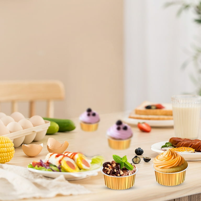 Cupcake Liners Disposable Cheesecake Trays 120pack 5oz Mini Cake