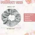 thumbnail image 2 of Uxcell 5pcs Scrunchies with Pocket Zipper (2 Inch) - Silk Satin Scrunchie Hair Ties & Elastic Hair Bands, for Girls Women Ponytail Accessories Holder Coins Keys, Gray, 2 of 6