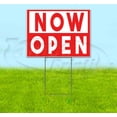 thumbnail image 1 of Now Open (18" x 24") Yard Sign, Includes Metal Step Stake, 1 of 6