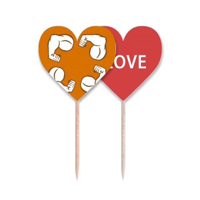 Arm Fist Power Cycle Art Deco Fashion Toothpick Flag LOVE Heart Lable Cupcake Pick