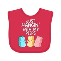 Inktastic Easter Hangin' with My Peeps Boys or Girls Baby Bib