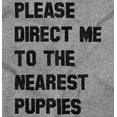 thumbnail image 2 of Please Direct Me Nearest Puppies Women's Graphic T Shirt Tees Brisco Brands S, 2 of 5