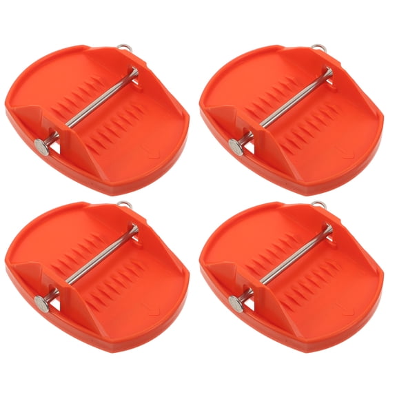 ibasenice 4Pcs Durable Orange Travel Trailer Stabilizer Jack Pads with Pins for Versatile Ground Use and Easy Setup