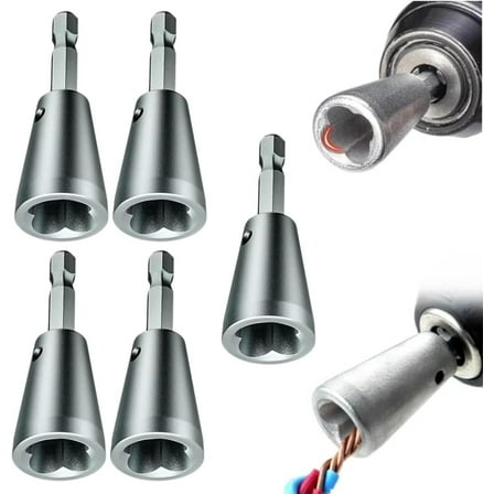 Wire Stripping and Twisting Tool, Cable Quick Stripping, Wire Twister Tool for Drill, Automatic Wire Stripper Cable Wire Connector Tool, Portable Wire Nut Twister for Electrical Power Drill