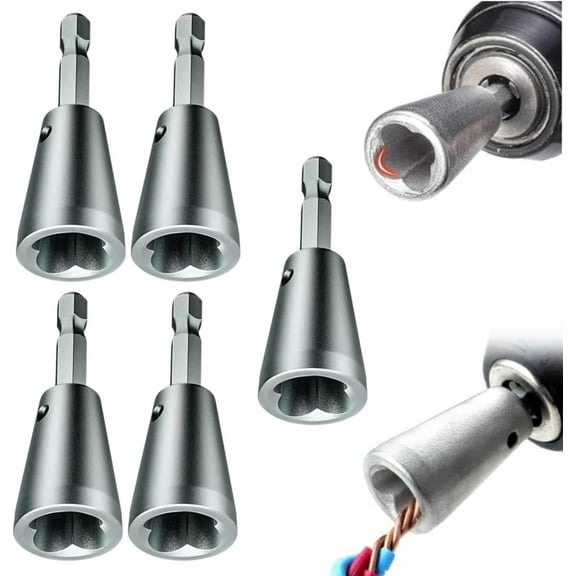 Wire Stripping and Twisting Tool, Cable Quick Stripping, Wire Twister Tool for Drill, Automatic Wire Stripper Cable Wire Connector Tool, Portable Wire Nut Twister for Electrical Power Drill