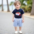 thumbnail image 3 of LYHaoo Boys Summer Outfits Toddler Cartoon Car Embroidered Short Sleeve T Shirt And Shorts Set Casual Two Piece Clothing For Baby Boys School Outfit Sets Sizes (18-24 Months), 3 of 7