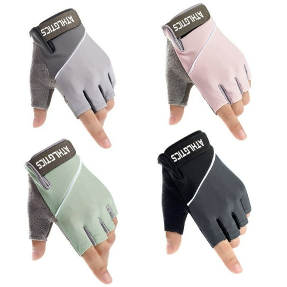 SPRING PARK 1 Pair Breathable Anti-Slip Half Finger Men Women Gym Gloves for Fitness, Training, Exercise, Hanging, Pull ups, Cycling