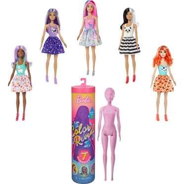 Barbie Color Reveal Mermaid Doll with 7 Surprises (Styles May Vary ...