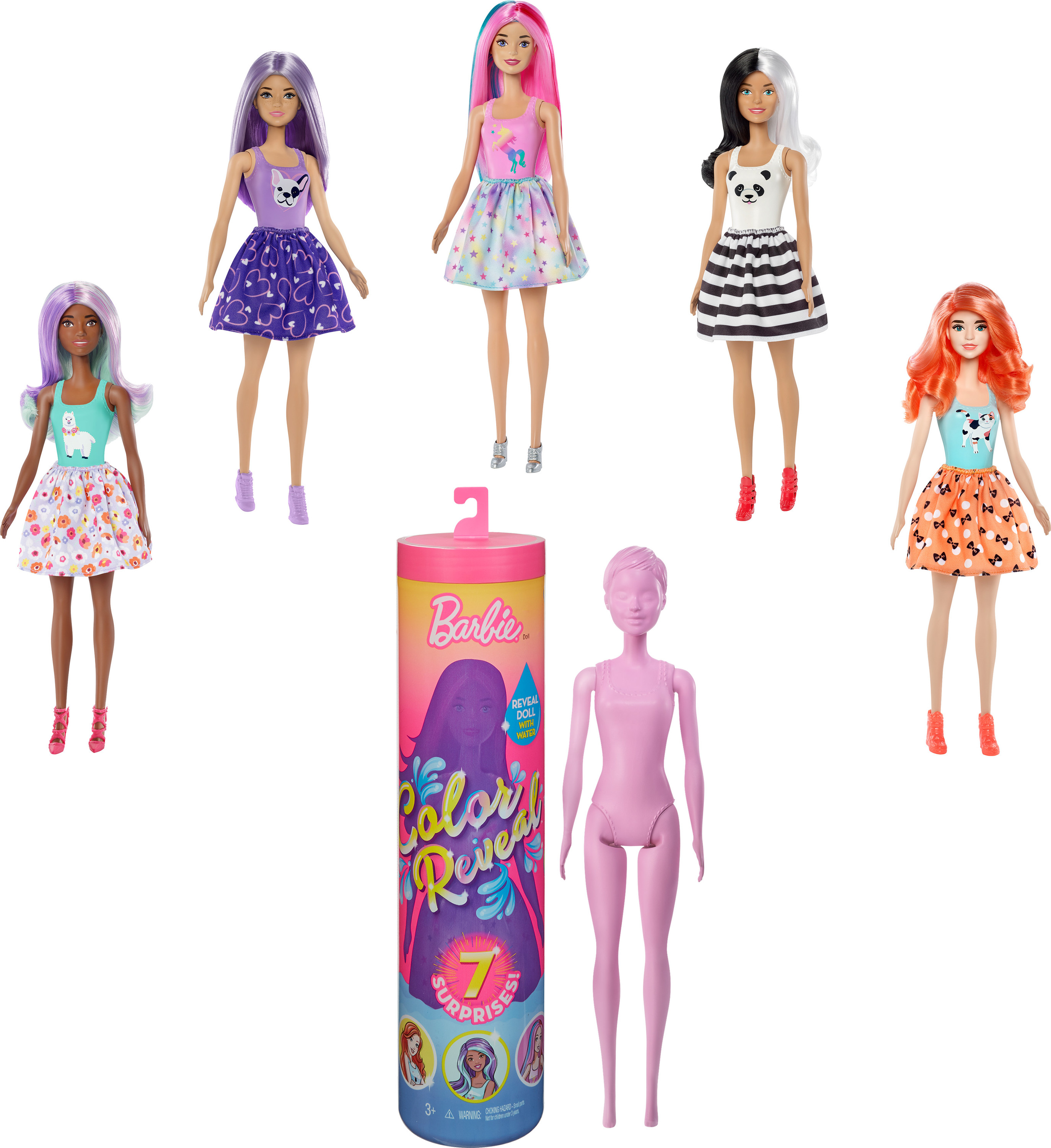 Barbie Color Reveal Doll With 7 Surprises Styles May Vary Walmart Barbie Color Reveal Doll With 7 Surprises Styles May Vary Walmart
