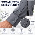 thumbnail image 6 of Mens Long Sleeve Slim-Fit Design Dress Shirts (3-Pack), 6 of 8
