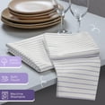 thumbnail image 5 of HEIRLOOM COMFORT Lavender Stripe Cloth Napkins (Set of 6), Large 18 x 18 Inches, 100% Cotton, Machine Washable, Classic Striped Fabric Napkin for Dinner, Luncheon, Cocktail, Celebrations, Daily Use, 5 of 7