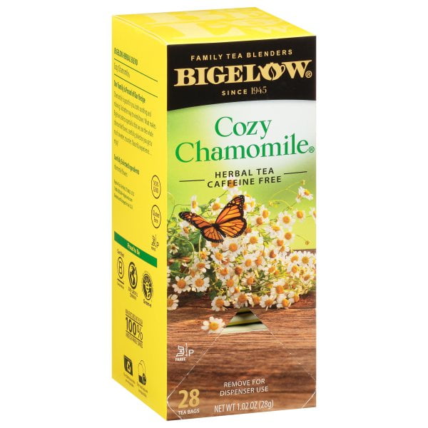 Bigelow Cozy Chamomile Herbal Tea Bags, 28 count, 1.02 oz