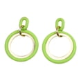 thumbnail image 1 of Kkkded Candy-colored Drop Earrings Circle Stitching Hollow Stud Earrings - Acrylic Hoop Splicing, Colorful Contrast Geometric, Lightweight Dangle Jewelry, 1 of 7