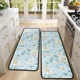 thumbnail image 4 of Kitchen Rugs Sets Of 2,Lightblue Daisy Flower Small Flowers Pattern Anti Fatigue Kitchen Mat Rugs Non Slip Washable,Decorative Kitchen Floor Mats for Kitchen,Sink,Laundry,17"x47"+17"x47", 4 of 5