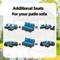 thumbnail image 5 of JOYURE 2 pieces Patio Furniture Set,Wicker Conversation Sofa,Peacock, 5 of 7