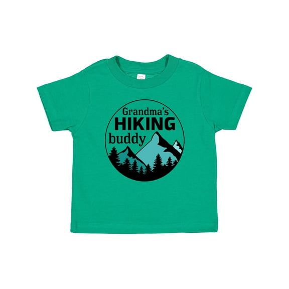 Inktastic Grandma's Hiking Buddy with Mountains and Trees Boys or Girls Baby T-Shirt