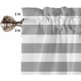 thumbnail image 5 of Anchor Gray Kitchen Curtain 24 Inch Length Small Short Cafe Tiers Curtains Drape, Modern Navy Blue White Striped Nautical Window Treatment Rod Pocket Drapery Panels Curtains, 27.5x24, 5 of 5