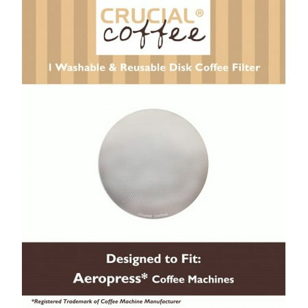 Aeropress Filters - Stainless Steel Washable Crucial Coffee Filter, Fits Aerobie AeroPress