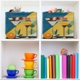 thumbnail image 6 of Yayeee Canvas Storage Basket with Handles for Shelves Fabric Bins Closet Organizer, Yellow Glasses, 6 of 8