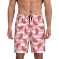 thumbnail image 1 of Balery Cute Watermelon Pantalones cortos de pijama de punto de algodón para hombre con cinturilla y bolsillos-X-Large, 1 of 6