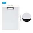 thumbnail image 2 of Uxcell 12.4 x 8.86 Inch Clipboard Vertical, 2 Pack A4 PP Plastic Office Clipboards Low Profile Clip, Blanco, 2 of 6