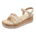 thumbnail image 6 of Mepaouo Espadrille Dressy Wedge Sandals Women's Platform Casual Summer Slip on Shoes with Ankle Strap, 6 of 7