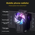 thumbnail image 4 of Radiador de teléfono 3 engranajes juego ajustable teléfono móvil ventilador de refrigeración radiador 700 mAh Durable teléfono celular enfriador disipador de calor con luz JShteea Nuevo, 4 of 8
