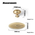 thumbnail image 2 of Goo-Ki Oval Champagne Bronze Cabinet Knobs with Oval Backplate, Zinc Alloy Cabinet Handles Hardware for Cupboard,Dresser & Drawer, 6 Packed, 2 of 6