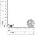 thumbnail image 6 of Gem Stone King 925 Sterling Silver Tourmaline Green Mystic Topaz and Pink Lab Grown Diamond Engagement Ring for Women | 1.16 Cttw | Oval 7X5MM | Gemstone November Birthstone | Size 6, 6 of 6