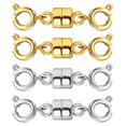 thumbnail image 1 of Cierres para collares y pulseras Qulltk, doblemente magnéticos, en oro y plata de 14 quilates, 1 of 6