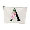 thumbnail image 2 of Fiudx Liquidación De Ofertas Flash Bolsa De Maquillaje Floral Personalizada Inicial, Regalos De Cumpleaños Con Monograma Para El Día De La Mujer, Ideas De Regalos Para Una Amiga, Novia, Dama De Honor, 2 of 7