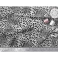 thumbnail image 2 of Soimoi Gray Cotton Duck Fabric Leopard & Tiger Animal Skin Printed Fabric 1 Yard 44 Inch Wide, 2 of 3
