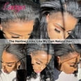 thumbnail image 4 of 4C Kinky Edges Natural Hairline Wigs, Kinky Straight 13x4/13x6 HD Lace Front Human Hair Wigs With Curly Baby Hair - Lace Closure Wigs, 4 of 8