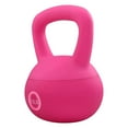 thumbnail image 1 of Fitvids Soft Kettlebell with Ergonomic Grip, Iron & Sand Filled, 15 Pounds, Pink, 1 of 4