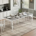 thumbnail image 2 of 78 Inch Dining Table for 8, Farmhouse Rectangular Kitchen Table with Heavy Duty Legs, Long Wooden Dining Room Table for Kitchen Living Room, Grey, 2 of 7