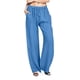 thumbnail image 1 of Pantalones anchos con cordón para mujer, de algodón liso y cintura elástica, para uso informal, 1 of 7