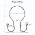 thumbnail image 5 of Bathway Shower Curtain Hooks Nickel Shower Curtain Rings with Cylindrical Design, 12Pcs Metal Shower Curtain Hooks Rust Proof, Smooth Glide Double Shower Hooks Rings for Shower Curtain, 5 of 7