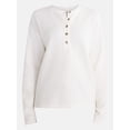thumbnail image 6 of Scenario Women's Thermal Henley Shirt with Long Sleeves, Sizes XS-XXXL, 6 of 6